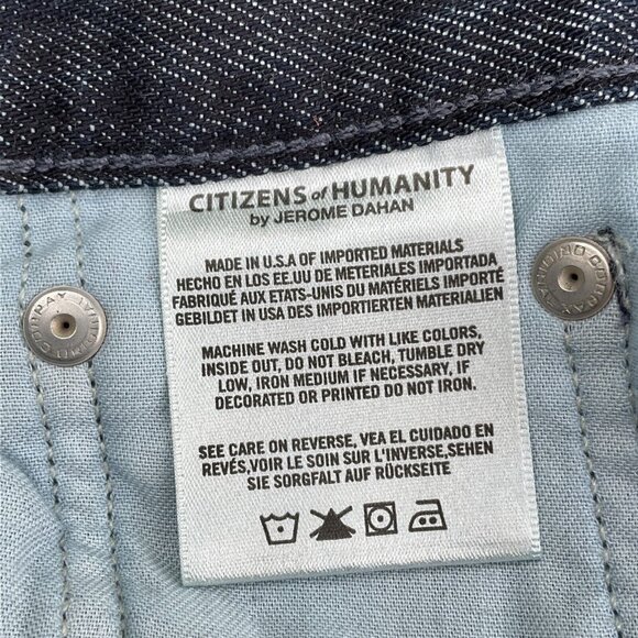 C-OF-H Man Citizens of Humanity Jeans Mens 28Wx34L Dark Blue Sid Cotton USA - Picture 7 of 14